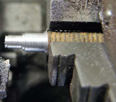 The finished diameters ready for threading