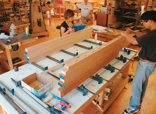Ryo Mogami and Mia Trew glue and biscuit-joint benchtop