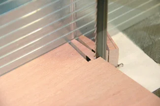 Trimming out dog run corners