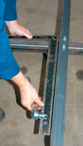 Square up angle iron