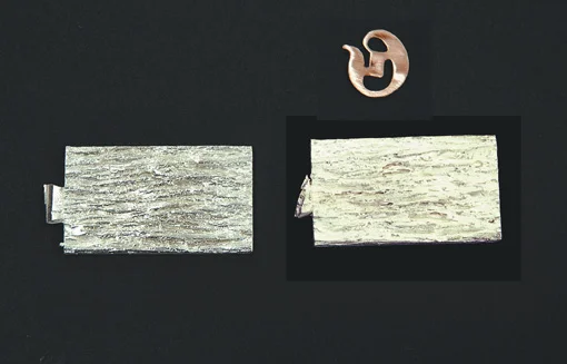 Textured sterling silver casting