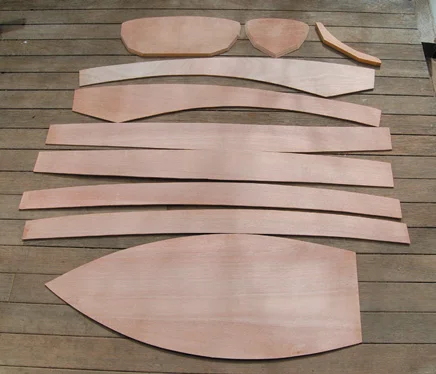 marine ply for panels, bow and stern
