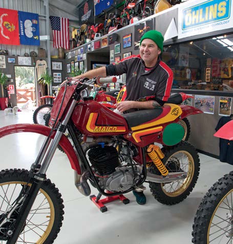 The 250cc, 1981 Mega2 Maico, one of Steve’s favourites, voted the world’s best motocross bike in its day.