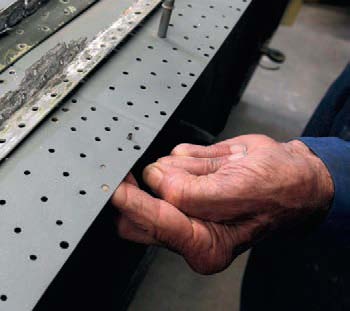 Hundreds of thousands of rivets hold the plane together