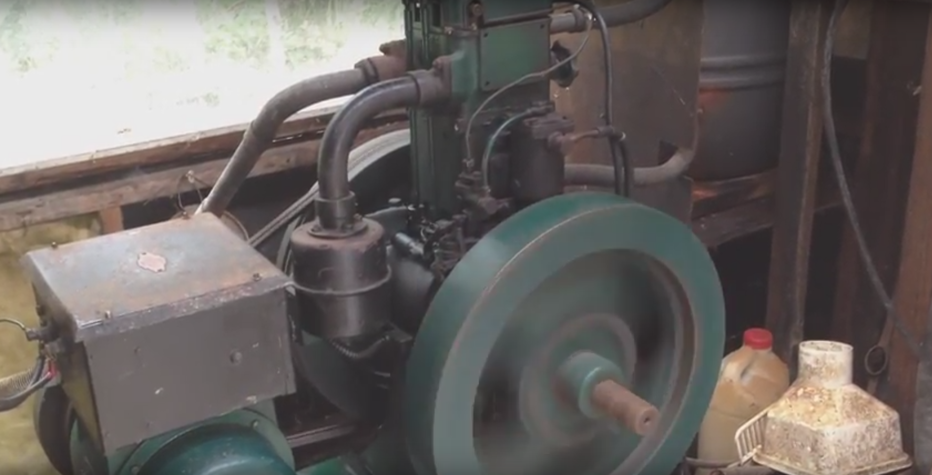 Lister Start-O-Matic electric generator on Great Barrier Island