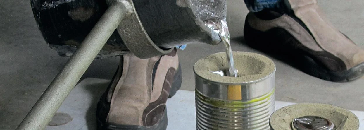 Extended sprue (entry port) increases weight of molten metal.