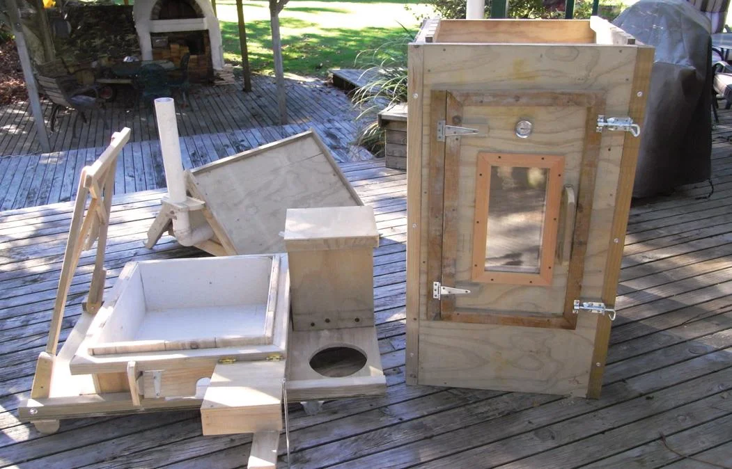 Smoker broken down for transport