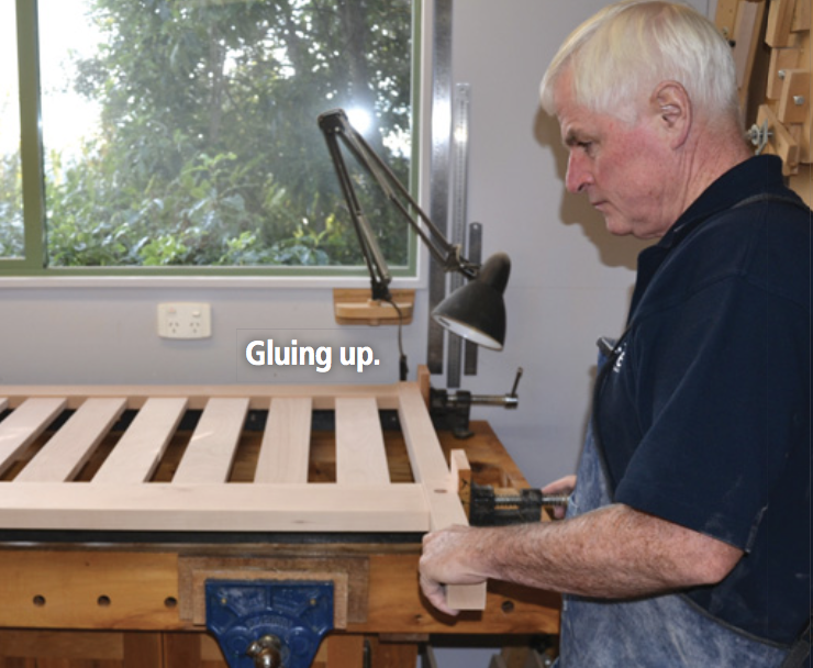 Gluing up.