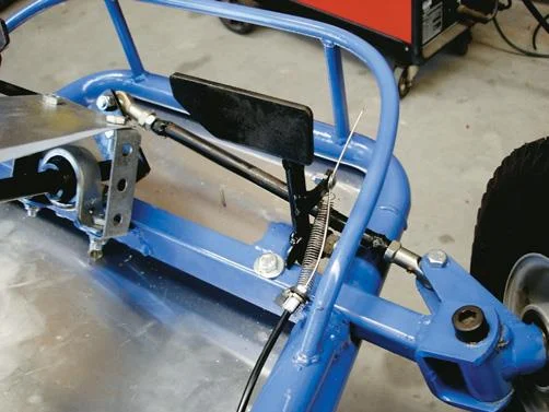 Accelerator pedal mounted.