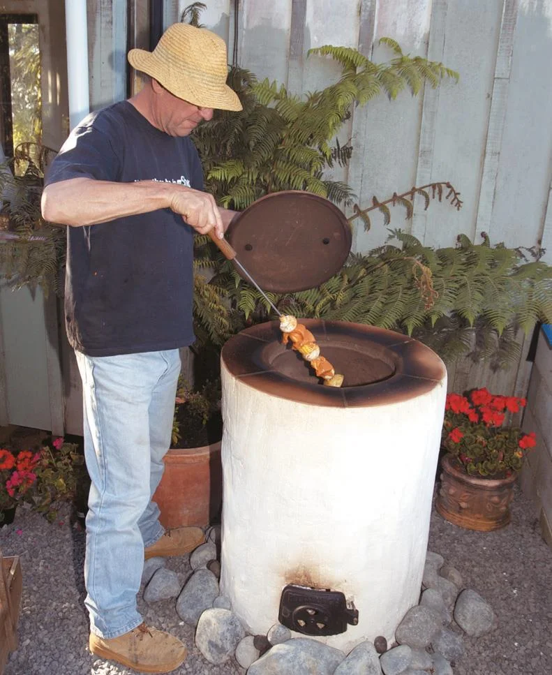 Robin Overall cooking with the tandoor.
