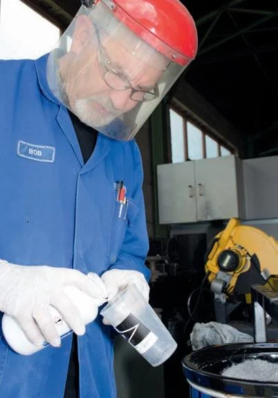 Measuring out the manganese dioxide…