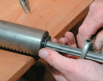 Undoing the bearing nut