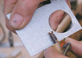 Score plate for bending.