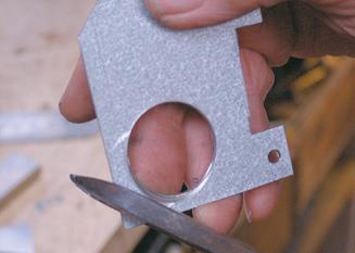 Snip corners.