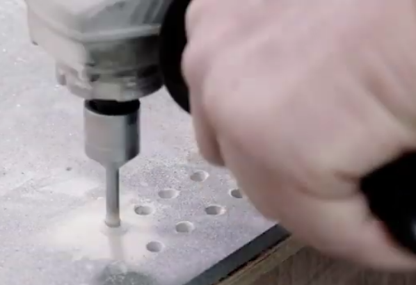Porcelain drilling solutions using Tusk VB core bits