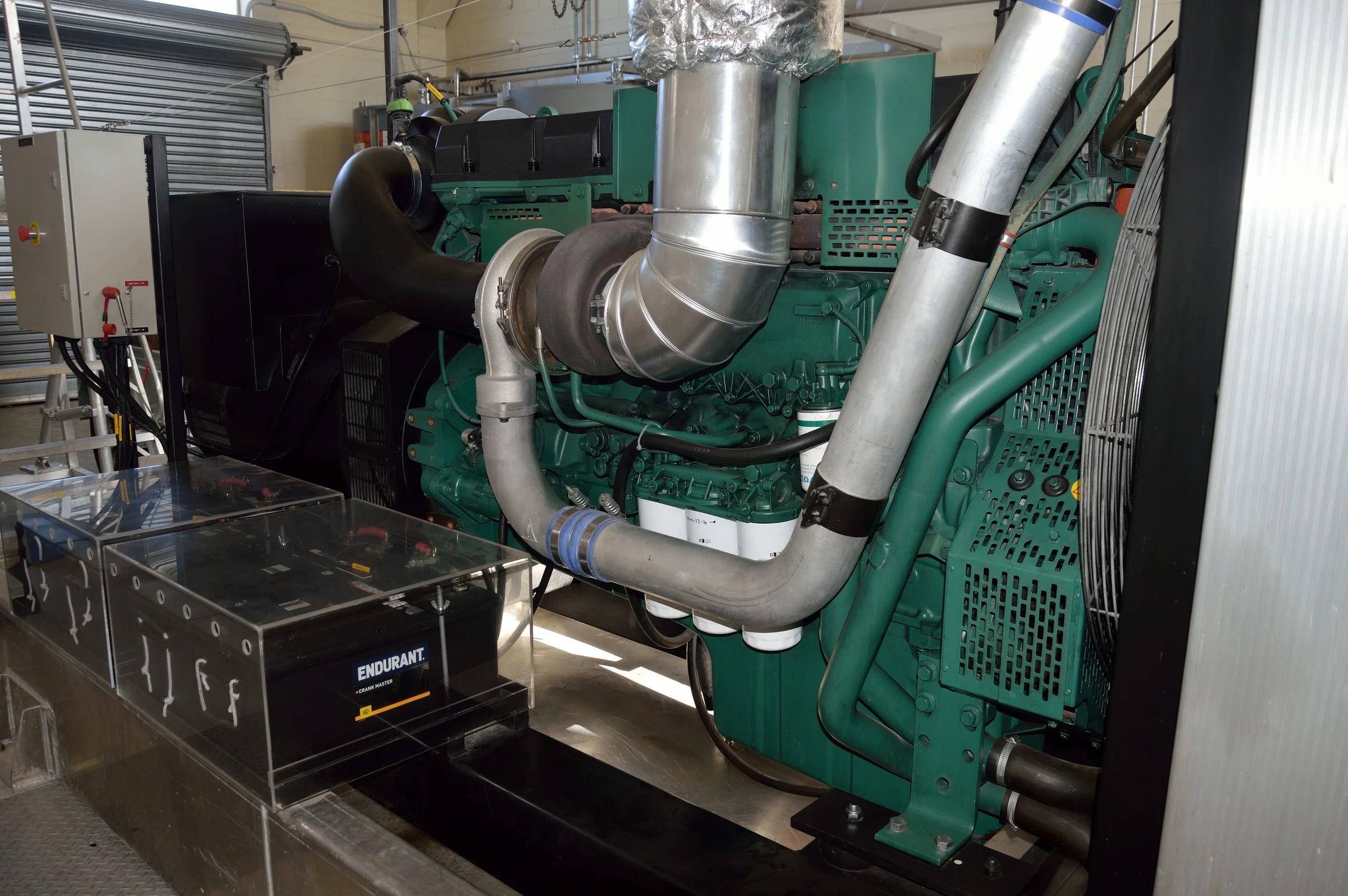 Large generators to provide back-up power