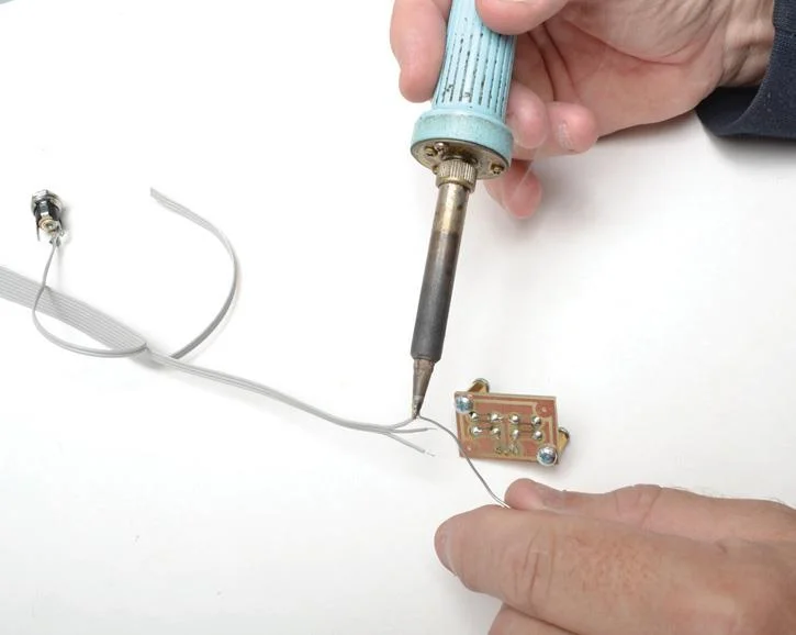...before wires are tinned...