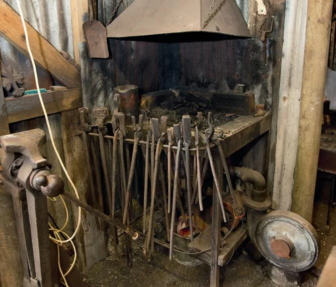 Rudi’s miniature hand-made forge