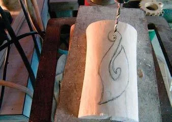 Easiest to drill hole for necklace while bone is big