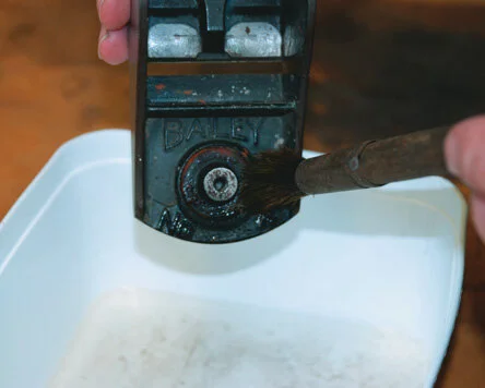 Removing years of dirt and grime...