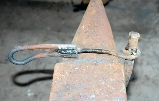 Home-made punch handle.