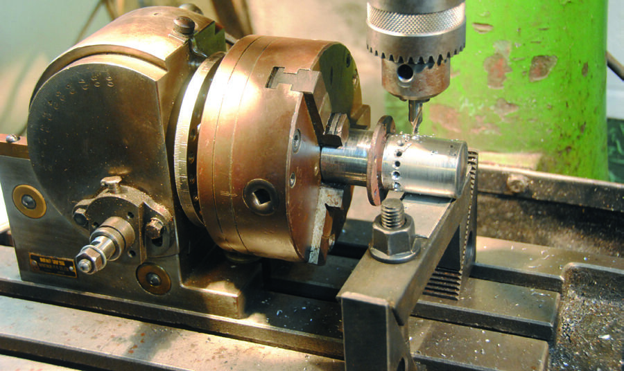 Drilling 4.5 mm holes for air suction