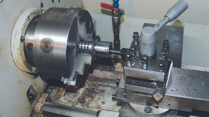 Machining down internal diameter to fit hose