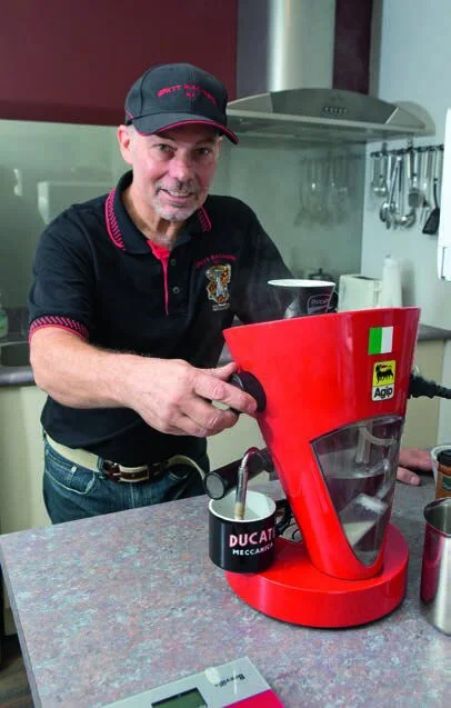 Stylish Bugatti coffee machine.