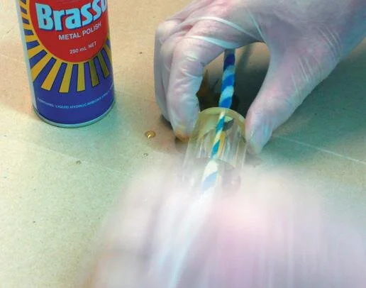Polishing the acrylic cylinder