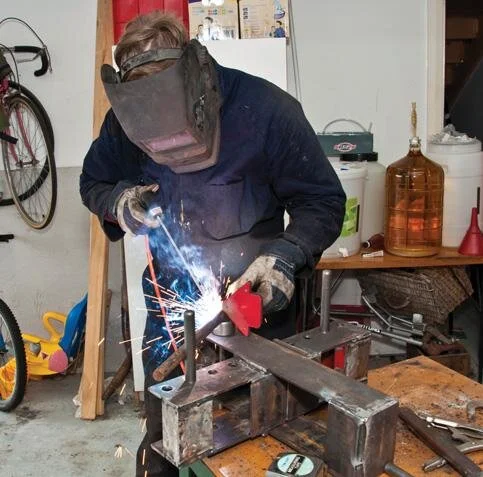 Welding 20 mm turning handle to drive axle