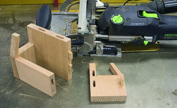 …held together with fitting dominos, dowels or biscuits