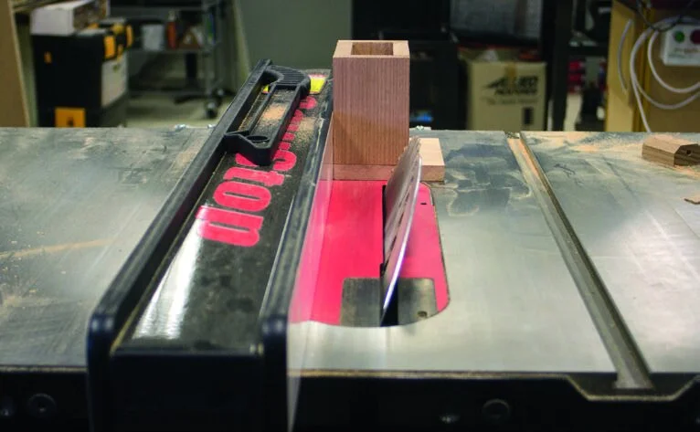 Cabin top sees 10 degree taper from tilted tablesaw