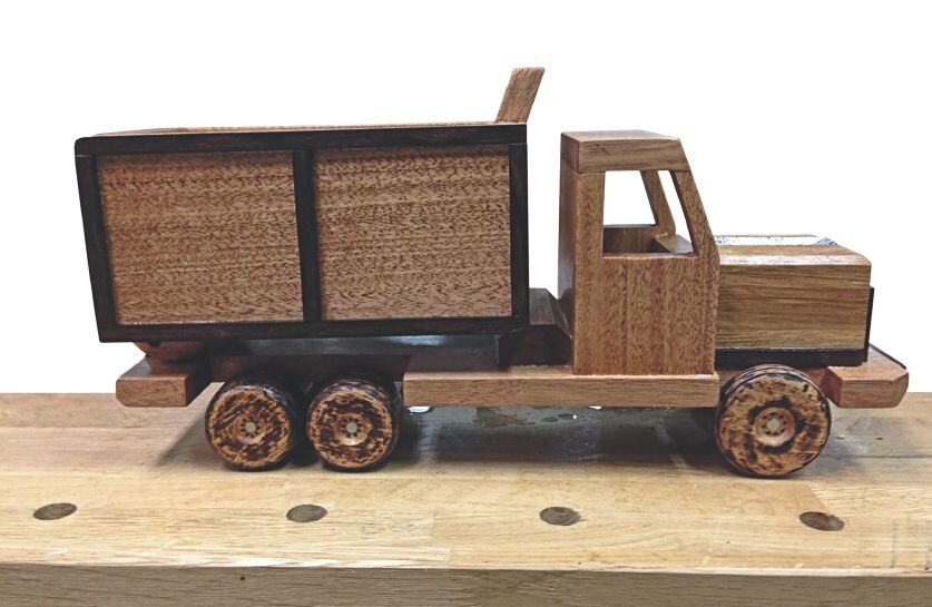 Completed truck with an oiled finish