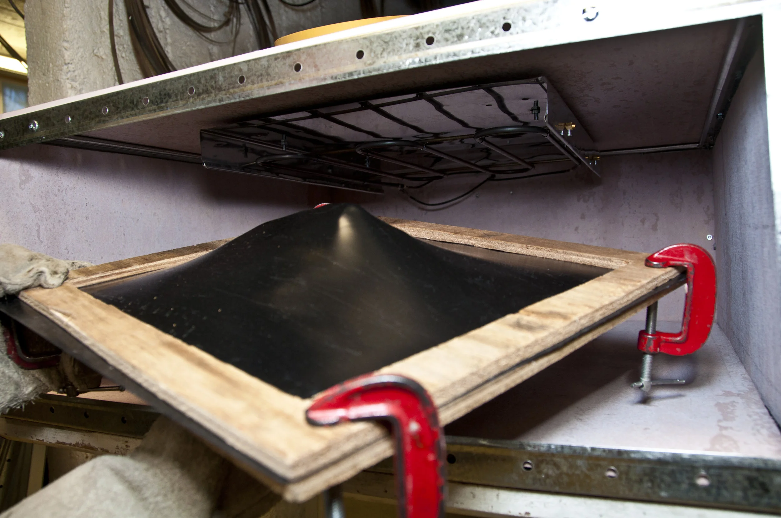 Testing flexibility of plastic sheet