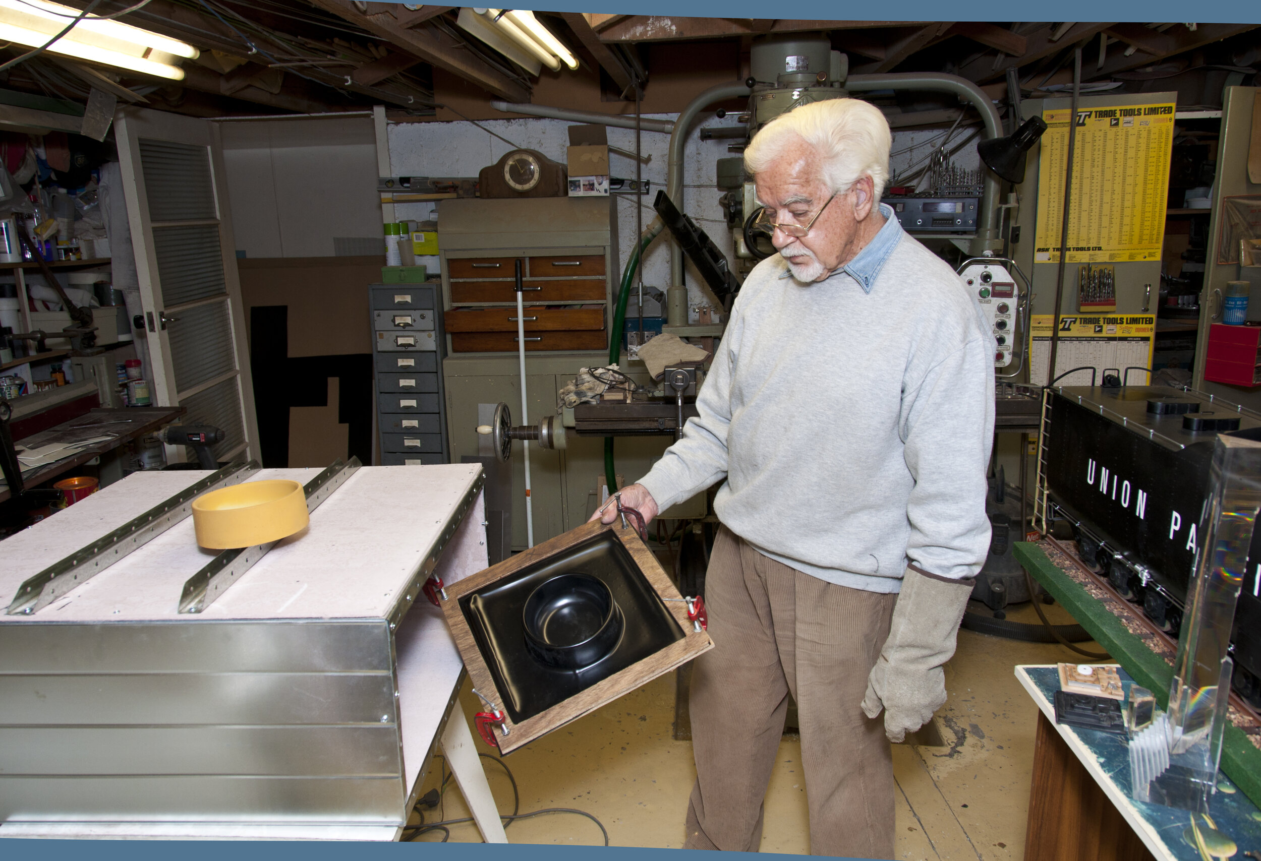 John Borrows and ﬁnished mould