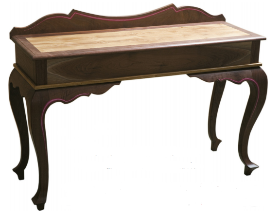 An elegant table with cabriole legs