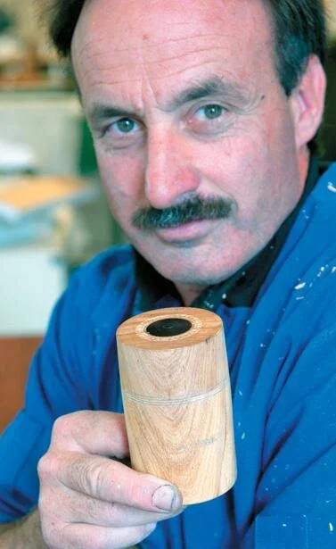 Terry Scott and his completed lidded box