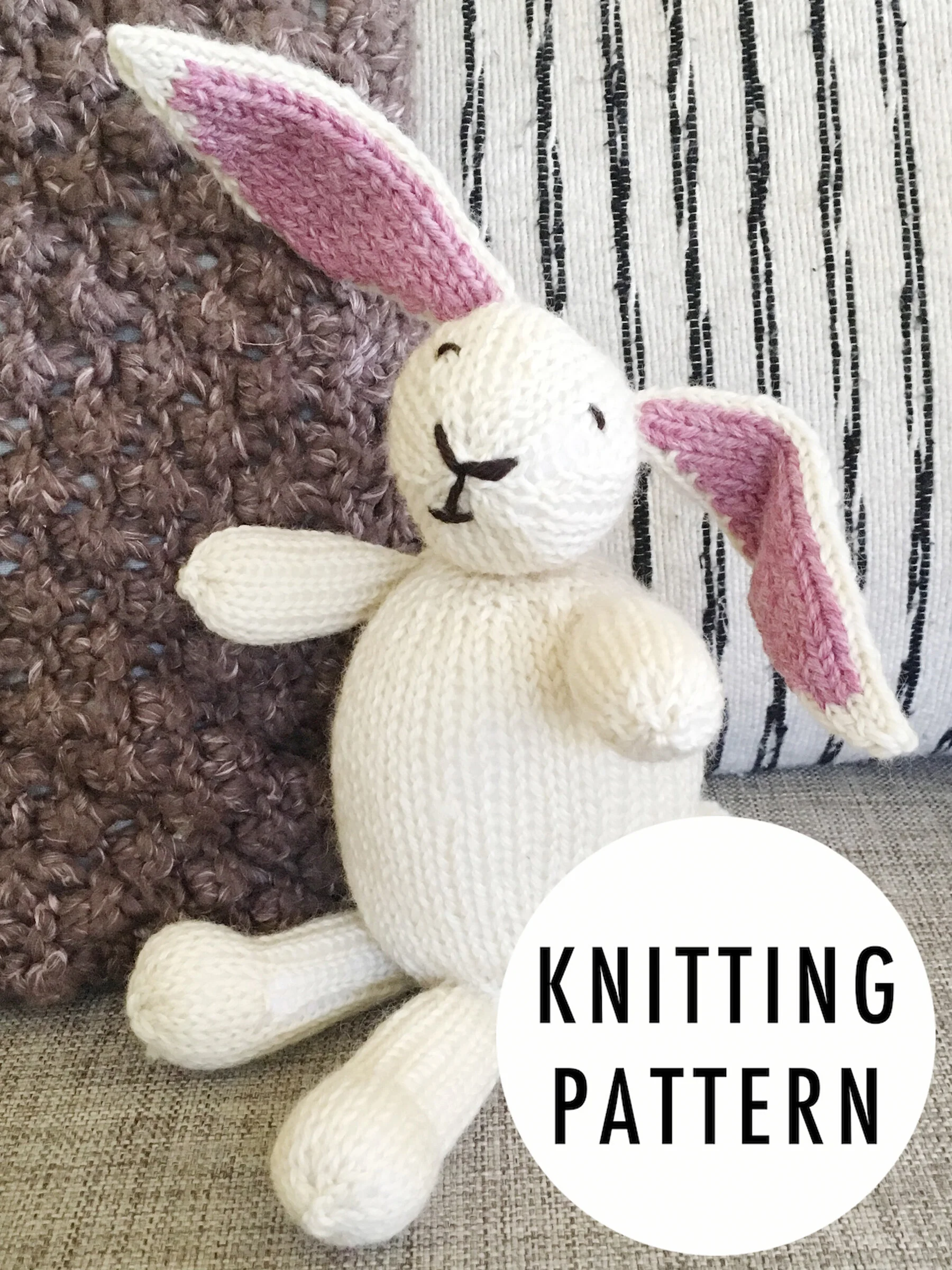 KNITTING PATTERN: Knit Bunny Toy