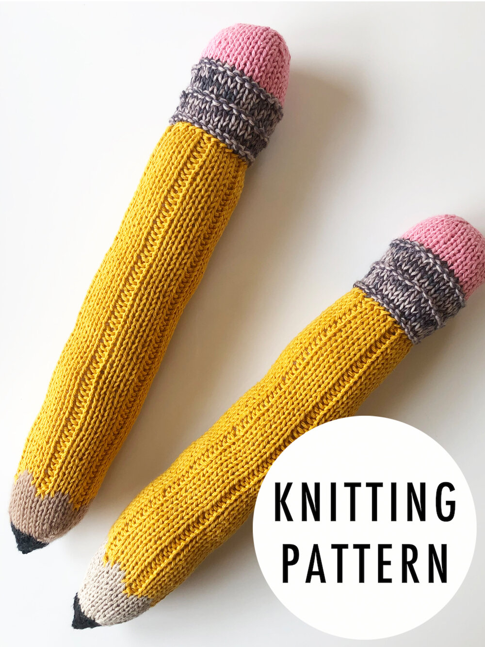 Knitting Pattern: Giant Pencil Toy
