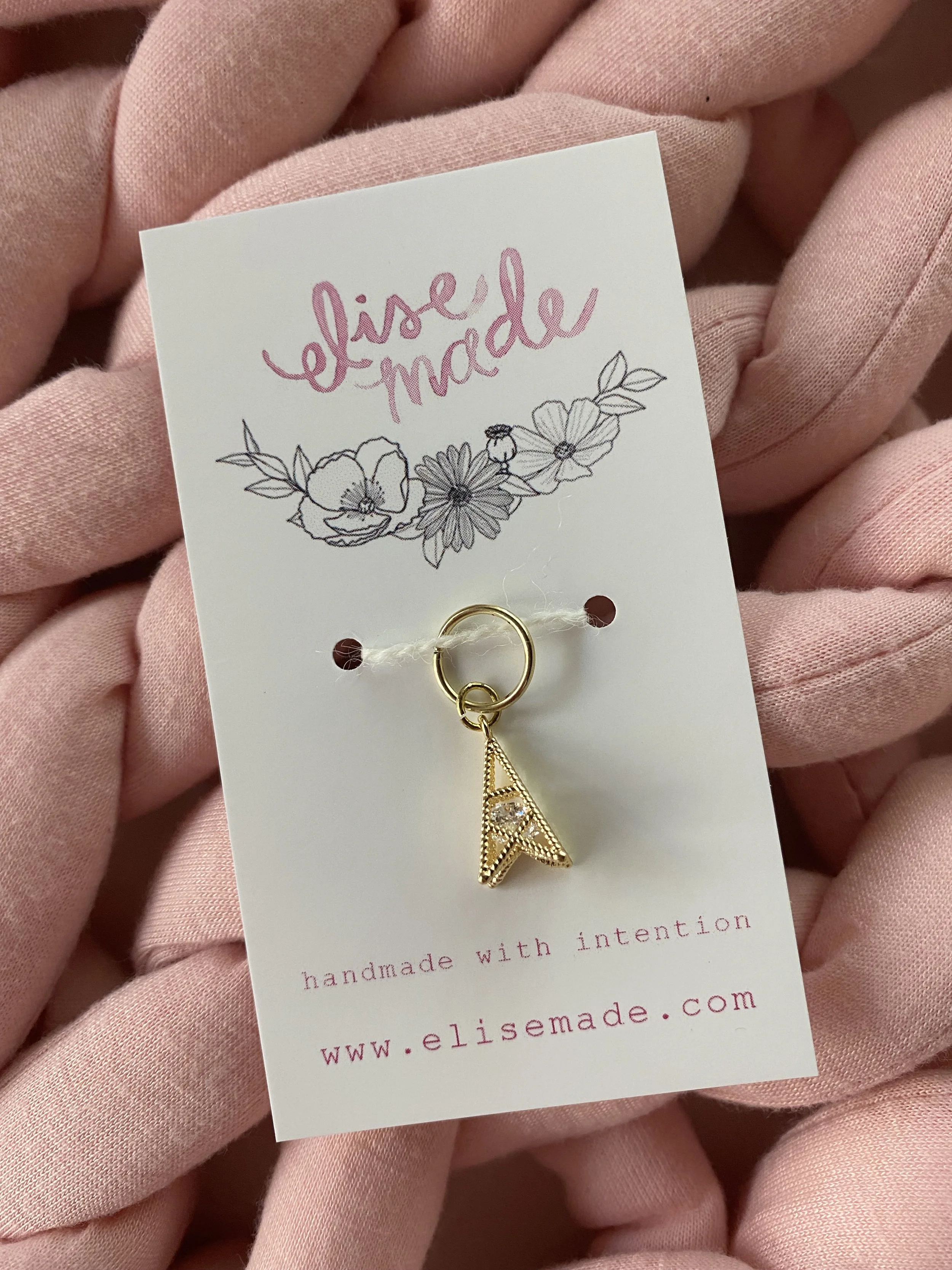 Gold & Crystal Stitch Markers