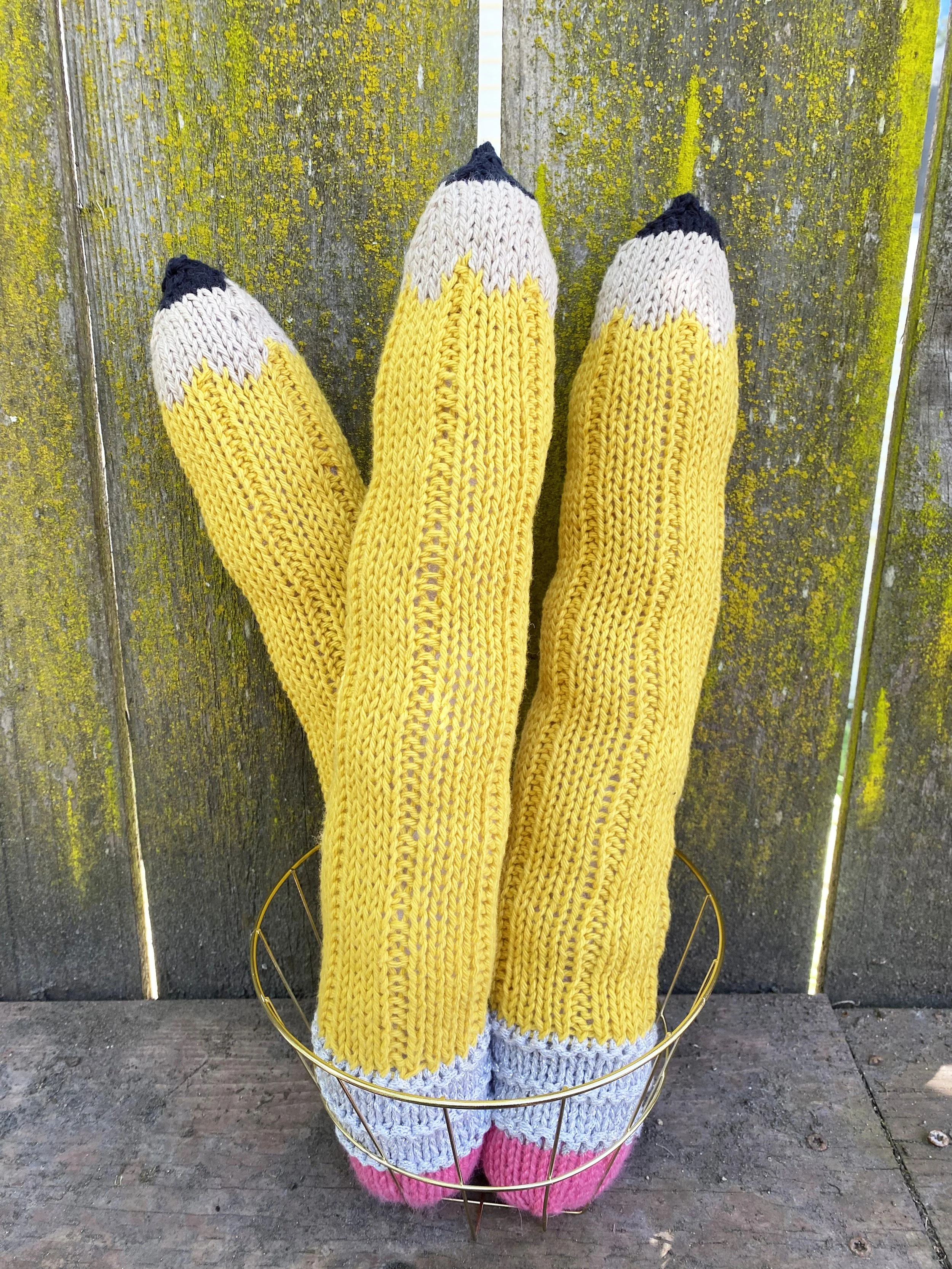Giant Knit Pencil Toy