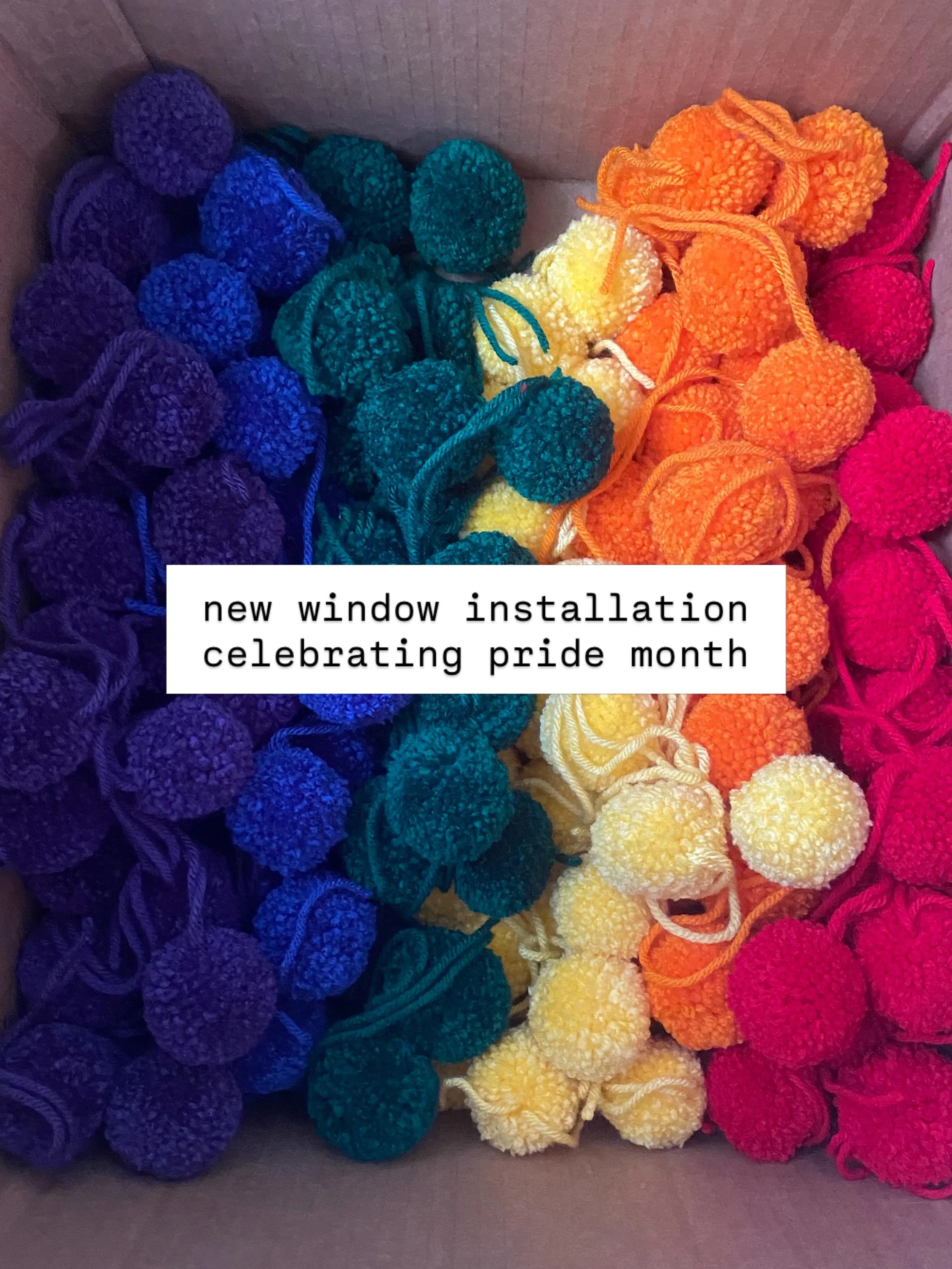 new window installation now up @uncommonthreadsyarn ❤️ swipe thru to see the full reveal 🌈

happy pride month, I love you all!