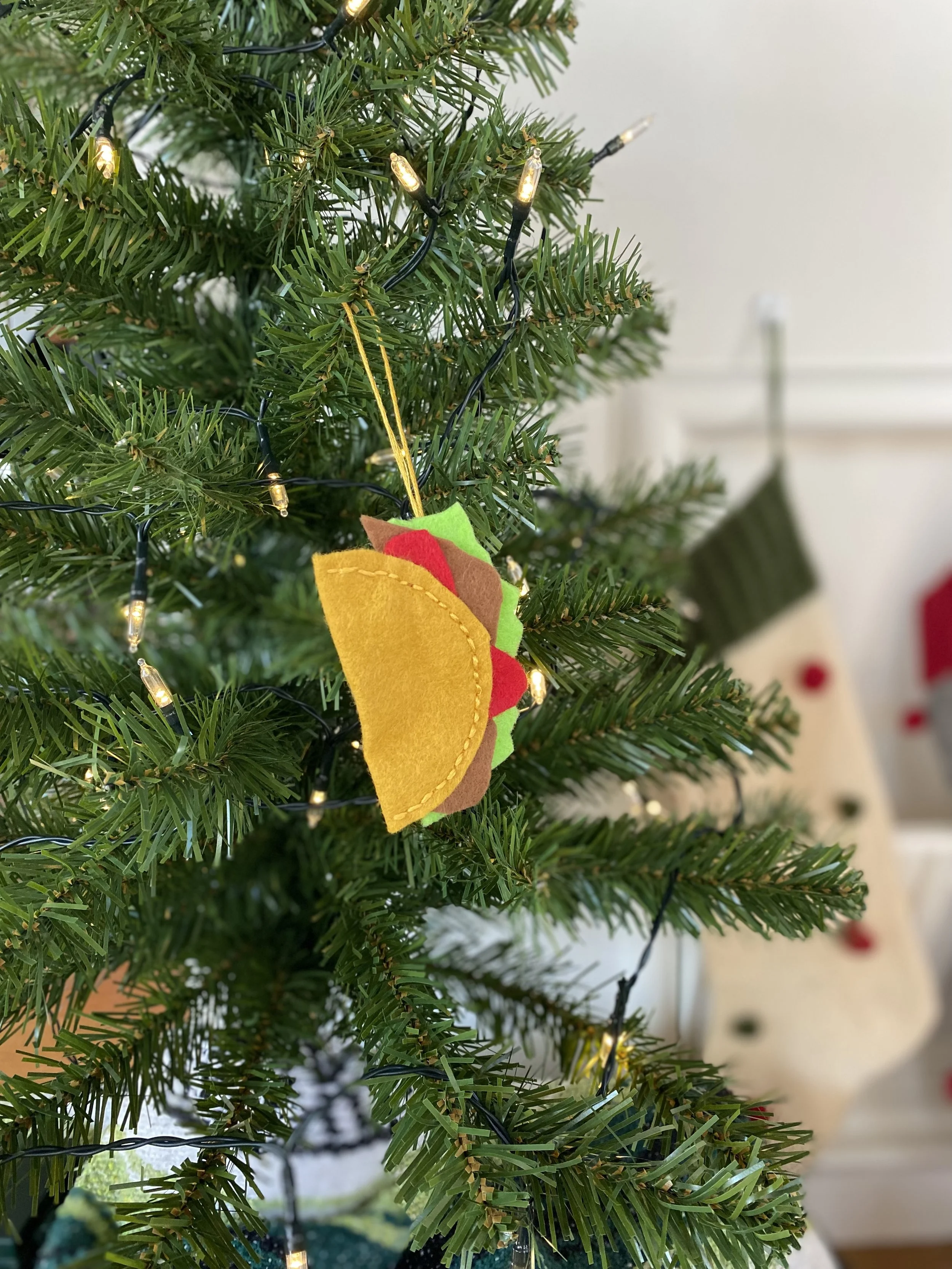 Taco Felt Ornament