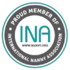 International Nanny Association logo representing professional nanny industry membership
