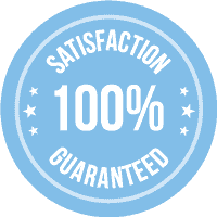 100 percent satisfaction guarantee badge highlighting Modern Minders’ commitment to quality placements and client support.