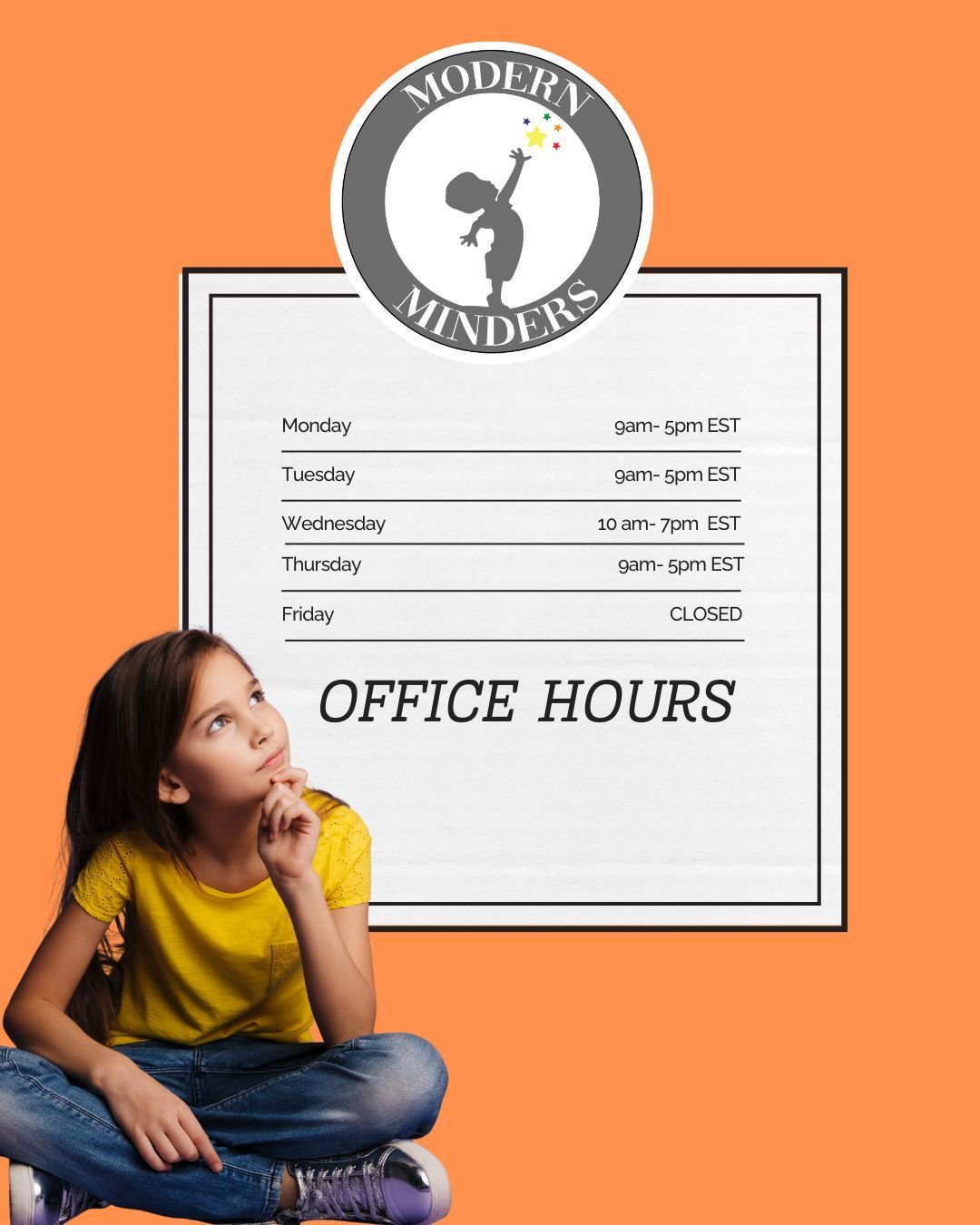 📣 New Office Hours Announcement

Hey everyone!

We&rsquo;re excited to share our new official office hours! Our team will now be available Monday through Thursday, from 9:00 AM to 5:00 PM Eastern Standard Time.

If you reach out by email or text out