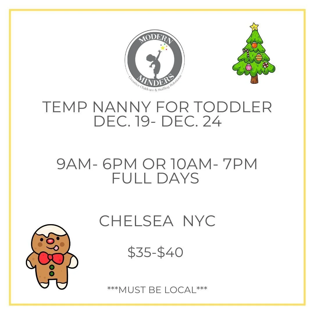 🎄✨ Holiday Temp Nanny Needed!
Join a warm family in Chelsea, NYC caring for their sweet toddler Dec 19&ndash;24. Full days, fun energy, and festive vibes! 🎁💫
$35&ndash;$40/hr | 9&ndash;6 or 10&ndash;7
Apply now at @modernminders.com or link in our