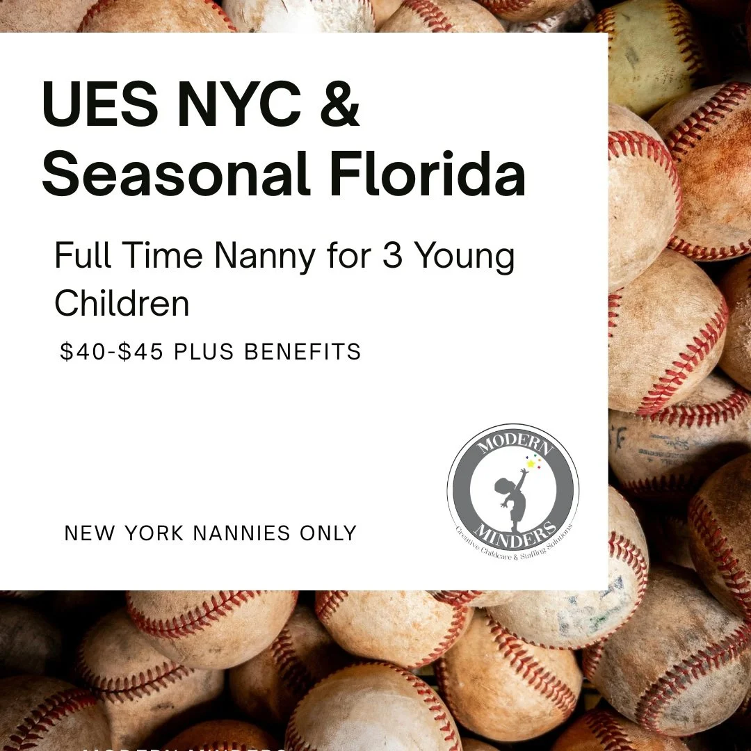 🚨 NEW JOB ALERT 🚨
Fresh opportunities just landed!
✨ Full-Time Nanny- UES + FL
✨ Rotational Nanny &mdash; Manhattan Beach
✨ Full Time Educated Nanny- Brooklyn Heights
✨ Full-Time Nanny &mdash; Chelsea, NYC
✨ Full Time Nanny For Infant- West Hollywo