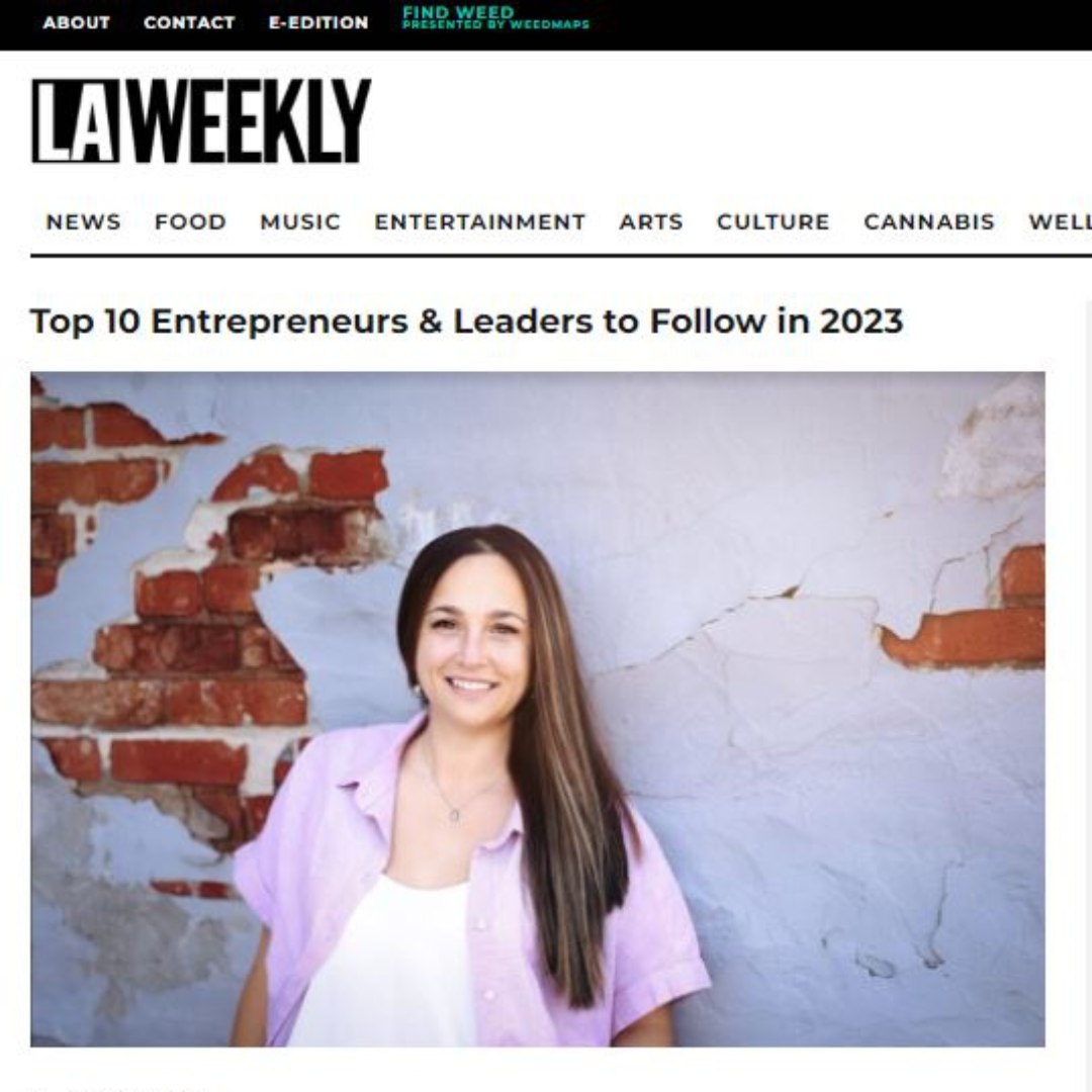 Female entrepreneur featured in Top 10 Entrepreneurs and Leaders to Follow article
