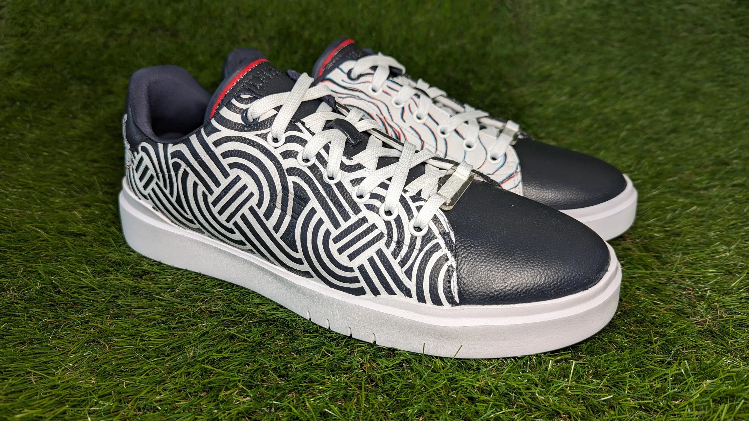  pattern: rock god custom shoes: tommy hilfiger laces: as is aglets: as is 
